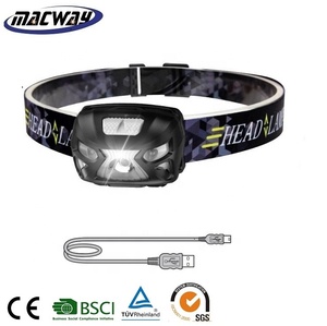 NEW Style USB Rechargeable Led Black Light <strong>Headlamp</strong> Waterproof, <strong>High</strong> <strong>Power</strong> Bright Factory Rechargeable Motion Sensor <strong>Headlamp</strong> - Product Image 1