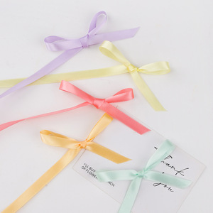 มาการอง1ซม. ริบบิ้นเค้กสีทึบบางสดดอกไม้มัดผมอุปกรณ์เสริมบรรจุภัณฑ์แบบทำมือ - Product Image 4