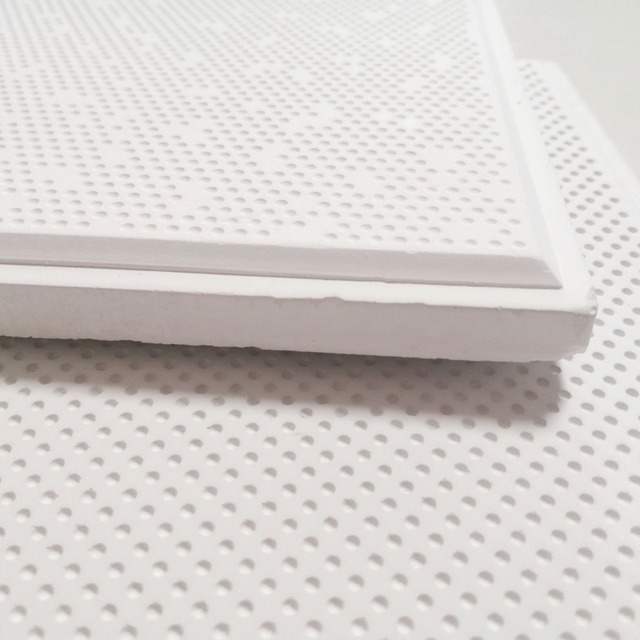 Perforated Gypsum Board for Acoustic Ceiling Installation Fire Retardant and Moisture Resistant Drywall Panel with Paper Surface