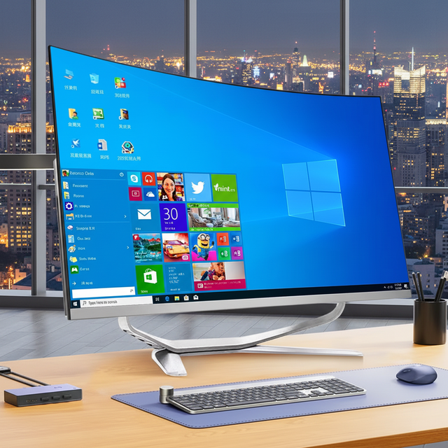 23.8/27 Inch Complete I9 Gaming PC Monoblock LCD Monitor 8GB/16GB/32GB RAM 1TB SSD Ultra Thin Full HD Windows 11