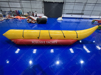 Prix de gros Sports nautiques 5 personnes Pvc Jaune Gonflable Banana Boat Remorquable Fly Fish Banana Tube