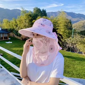 Sombrero para el sol, sombrero tipo pescador con ala ancha, protección solar, protector de cuello transpirable para mujer, ciclismo al aire libre en verano - Product Image 5