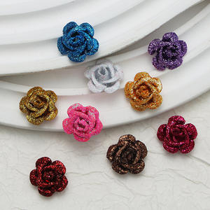 סלינה קריסטל די אבני חן 3d כפול חור נצנצים ורדים 15 מ "מ ידידותי לסביבה עבור ולנטיין תכשיטי יום נישואין זרי יום נישואין - Product Image 4