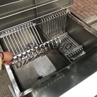 2 Double Réservoirs 4 Paniers Grande Capacité Profonde Ouvert Broasted Poulet Pomme De Terre Industrielle Gaz Friteuse Henny Penny KFC Prix Chaud