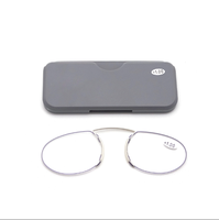 Fabricant de gros pas cher Optimum incassable minuscule optique lunettes de lecture Mini Clip sur le nez Pad Anti Blue Light verre