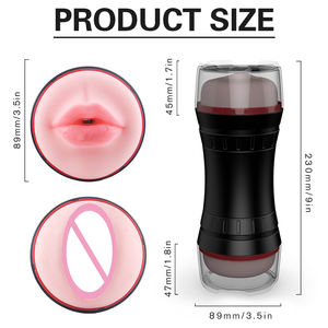 ถ้วยช่วยตัวเองชาย 3 in 1 แบบดูดสั่นสะเทือน ช่องคลอดจำลองแบบพกพา เครื่องช่วยสำเร็จความใคร่ทางปากสำหรับผู้ชาย ของเล่นทางเพศสำหรับผู้ใหญ่ - Product Image 6