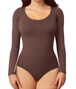 Corset gainant amincissant <span class=keywords><strong>ventre</strong></span> plat à manches longues, style européen et américain, grande taille, sous-vêtement une pièce sans couture en nylon, XS - Product Image 6