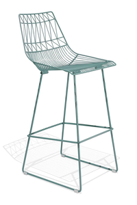 Modern Metal Bar <b>Stool</b> Chair Powder-Coated Finish Backrest and Footrest for Sleek and Comfortable Seating for Bar Garden Room - Product Image 5