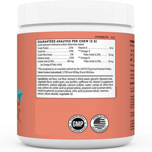 Usine de gros suppléments de soins de santé pour animaux de compagnie manteau de peau de chien mâche doux pour aider à soulager les allergies - Product Image 2