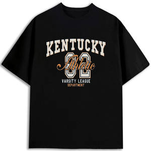 Camiseta Kentucky Athletic 92 Varsity League Department para hombre, de algodón negro, corte regular, estampada en EE. UU., MBT-1413032836 - Product Image 1