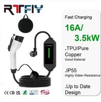 Chargeur EV portable en vente directe, 16A 3.5kW Type 1, charge rapide pour véhicules électriques, certifié CE, étanche IP55, pour usage domestique et extérieur