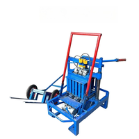 Petite machine mobile de fabrication de briques à poussée directe sans palettes, équipement de formage de blocs creux en ciment à moteur électrique