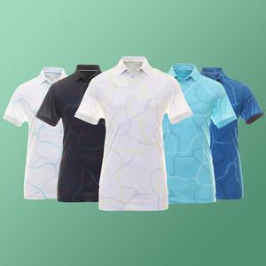 Chemises polo pour homme en polyester et coton, style luxueux, respirantes, à manches courtes, avec logo brodé, personnalisables - Product Image 2