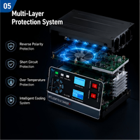 Chargeur de batterie intelligent à impulsions 400W 12V 24V automatique pour batteries au plomb-acide et au lithium avec écran LCD et fonction de réparation de batterie