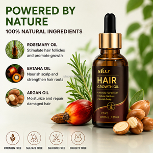 Muestra Gratuita de SILU, Aceite Natural para el Crecimiento del Cabello, Suero Orgánico para el Recrecimiento del Cabello, Aceite Nutritivo para el Cuero Cabelludo, Anti-Caída del Cabello, Etiqueta Privada OEM, Venta al Por Mayor - Product Image 5