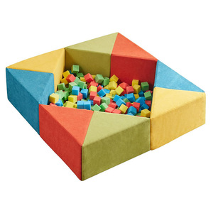 Piscine à balles carrée en mousse personnalisée pour tout-petits avec blocs de construction souples, aire de jeux intérieure pour enfants de 4 à 6 ans - Product Image 1