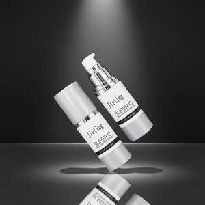 15ml 30ml 50ml Small Travel Lotion Cream Serum Silver Airless <b>Pump</b> Plastic <b>Bottle</b> for Cosmetic Packaging - Product Image 4