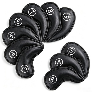 Fundas Magnéticas Profesionales de Diseño Vintage Personalizado para <span class=keywords><strong>Palos</strong></span> de Golf, Juego de Fundas de Cuero PU con Bordado y Logotipo - Product Image 2