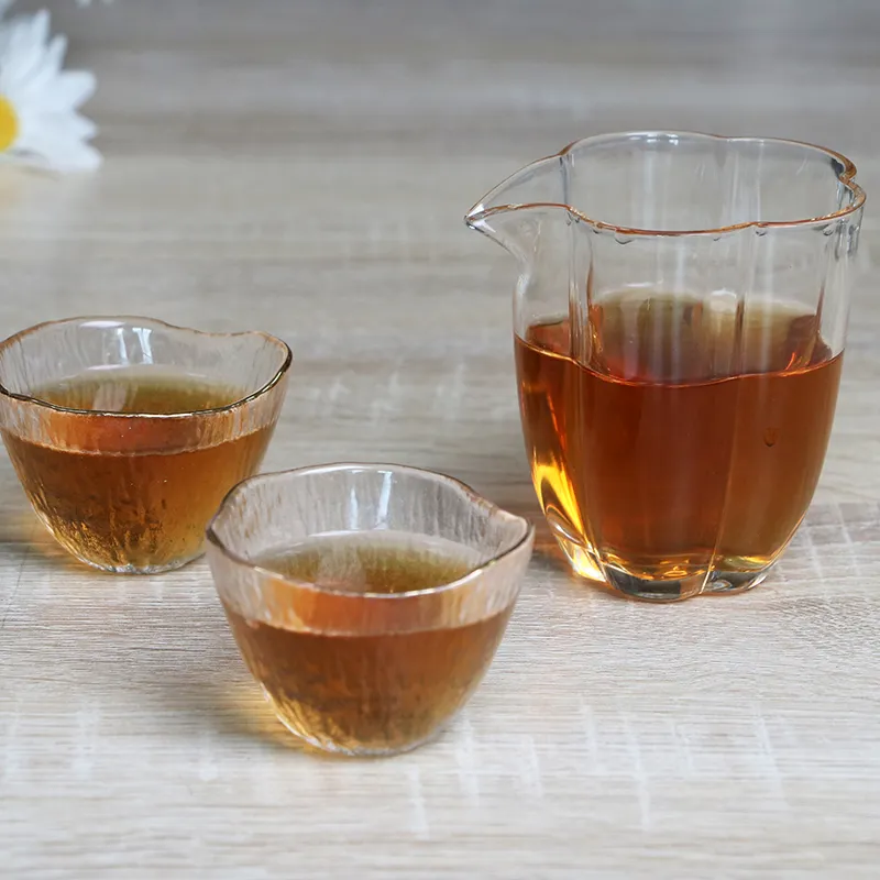 كوب زجاجي عالي من البورسليكات مقاوم للحرارة ، كوب شاي بفاصل شاي ، كوب زجاجي لمشاركة الشاي