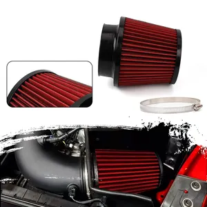 Universal 3" 76mm Modification Flow Car Cold Inlet Air Filter Car Modified Air Intake Filter Cleaner Pipe