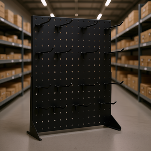 ขาตั้งจอแสดงผลแบบเพ็กบอร์ดสีดำ 30 ตะขอ 2 แพ็ค ติดผนังโลหะ สไตล์อุตสาหกรรม - Product Image 2