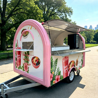 Remorques de vente ambulante commerciales entièrement équipées : chariots à salades de fruits, camions à crème glacée, remorques alimentaires mobiles à vendre aux États-Unis