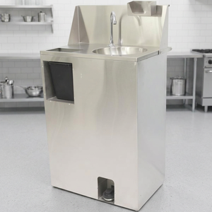 Lavamanos Portátil con Pedal, Acero Inoxidable con Agua Fría y Caliente y Tanque de Agua para Servicios de Catering al Aire Libre - Product Image 1