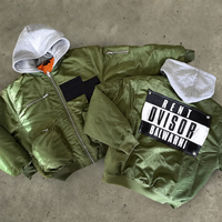 Vente en gros Veste bombardier à capuche zippée en polyester de haute qualité manteau de baseball veste de vol bombardier décontractée avec broderie patch unisexe