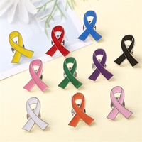 Pins de la Cinta Roja de Concienciación, Cinta Rosa de Amor y Cuidado contra el VIH/SIDA, Insignia de Solapa contra el Cáncer de Mama, Broche Multicolor con Efecto de Goteo de Aceite