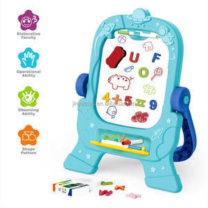 Tableau de dessin personnalisé double face avec accessoires variés, tableau noir et tableau blanc rotatif vertical - Product Image 2