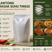 Sachet Doypack Retortable Personnalisé avec Feuille d'Aluminium, Haute Barrière, pour Emballage Alimentaire
