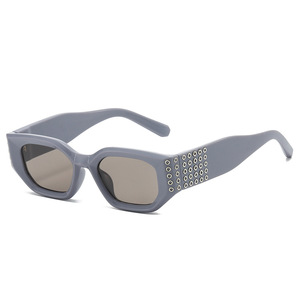 Wholesale Women's Cat Eye Sunglasses 2026 <b>Studded</b> Rhinestone Temple Retro Square Full Rim PC UV400 Fashion Gold Comfortable - Product Image 4