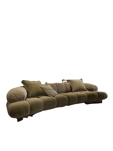 Ensemble de canapés modulaires en forme d'alien, design <span class=keywords><strong>Nawi</strong></span>, style rétro, color-block, meubles de salon, style nordique minimaliste, tissu - Product Image 1