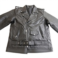 Blouson de moto en cuir véritable pour homme, respirant, écologique, avec fermeture éclair, col rabattable, coupe classique, automne