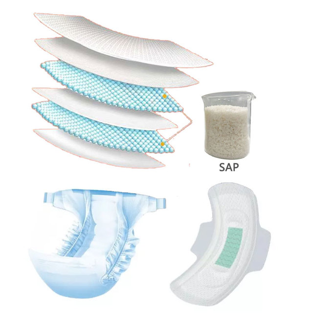 Wholesale SAP Super Absorbent Polymer Granule Potassium Polyacrylate 100% Purity for Baby Diaper Sanitary Napkin Plant Use Raw