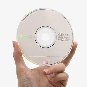 Disco em branco preto preto CD-R 52x 700mb 80min de capacidade do disco cdr