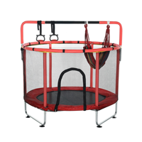 Trampoline d'intérieur pour enfants en gros avec filet de sécurité, lit de saut pour bébé, mini trampoline domestique, jouet pour enfants en vrac