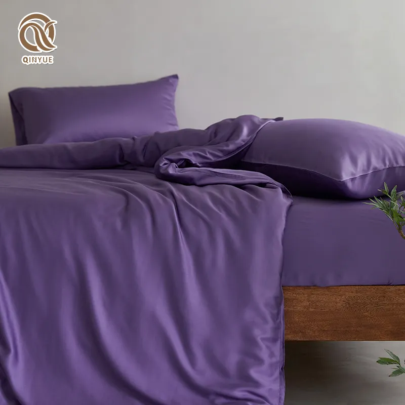 Lençóis de bambu ecológicos de alta qualidade, lençóis de bambu luxuosos, conjunto de cama, novidade em oferta, conjuntos de cama macios e confortáveis