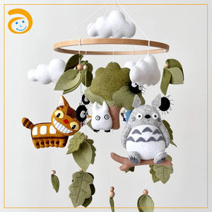 Móvil de Fieltro con Forma de <span class=keywords><strong>Chinchilla</strong></span> de Hayao Miyazaki, Móvil para Cuna de Bebé, Móvil Musical Hecho a Mano para Bebé - Product Image 3