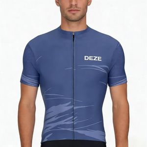 Maillot de cyclisme de route et de VTT pour <span class=keywords><strong>homme</strong></span> à manches courtes, logo personnalisé, <span class=keywords><strong>anti</strong></span>-<span class=keywords><strong>UV</strong></span>, coupe ergonomique, évacuation de l'humidité, polyester respirant - Product Image 3
