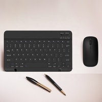 Keyboard Nirkabel BT Portabel Laris 2024 untuk Tablet PC 10 Inci + Set Mouse Nirkabel 2.4G Keyboard Isi Ulang