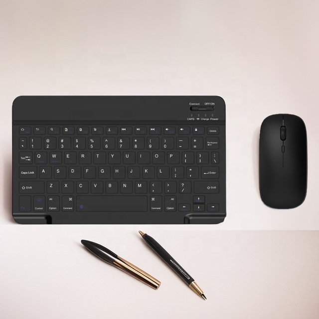 2024 Hot Selling Wireless BT Portable Keyboard 10 Inch Tablet PC Keyboard + 2.4G Wireless Mouse Sets Rechargeable Keyboard