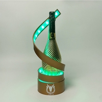 Support de présentation de champagne avec logo personnalisé, présentoir de bouteille lumineux à LED avec recharge pour discothèque, bar, service VIP