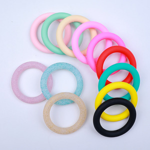 Anillos de Silicona Personalizados al por Mayor de 65mm sin BPA, Cuentas Focales DIY, Pulseras, Llaveros, Productos para Bebés - Product Image 4