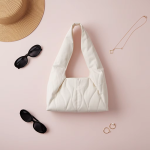 Bolsas de Mano de Playa Personalizables al por Mayor 2026, Bolsas de Mano de Algodón Acolchado, Ecológicas, Portátiles, Ligeras, para Uso Diario, para Mujer - Product Image 3