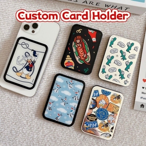 Étui de téléphone <span class=keywords><strong>Apple</strong></span> créatif et mignon avec porte-cartes magnétique, dos en PU et fente pour cartes, motif de dessin animé, pour usage transfrontalier - Product Image 4