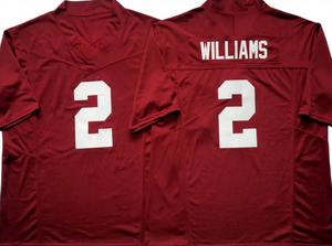 เสื้อฟุตบอลอเมริกันแบบกำหนดเองของทีม Alabama Crimson American College คุณภาพเยี่ยม งานเย็บอย่างดี 2 สีแดงอมแดง ขายส่งราคาดีที่สุด - Product Image 2