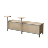 Sièges modulaires sur le thème marin, canapé, café commercial, salon de thé, espace lounge, ensemble table et chaises de style industriel.