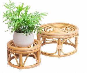 Milieu du siècle moderne <span class=keywords><strong>plante</strong></span> support <span class=keywords><strong>intérieur</strong></span> en bois petit bureau rustique ferme rotin naturel cercle <span class=keywords><strong>piédestal</strong></span> pour la décoration intérieure - Product Image 1