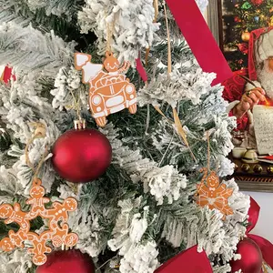 可定制姜饼人木吊坠圣诞树摆件挂件